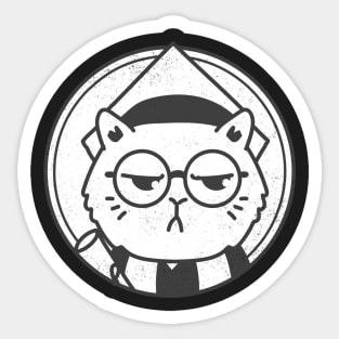 Funny angry cat Sticker
